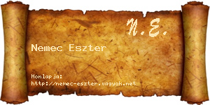 Nemec Eszter névjegykártya